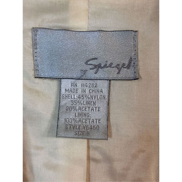 Spiegel pail yellow Button Up Coat Jacket Blazer Size 8 (4503) - Picture 5 of 6